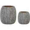 Bloomingville Efim Pots Terracotta 2 Pieces, Grey -Sagaform Shop bloomingville efim deco flowerpot grey terracotta 1