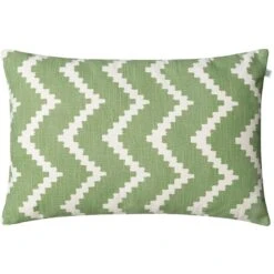 Ikat Sema Cushion 40x60 Cm Outdoor, Sage / Off-white
