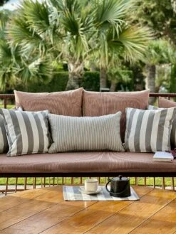 Narrow Stripe Cushion 40x65 Cm, Grey -Sagaform Shop diyti narrow stripe cushion 40x65 cm 1