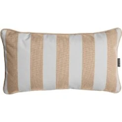 Wide Stripe Cushion 25x45 Cm, Beige