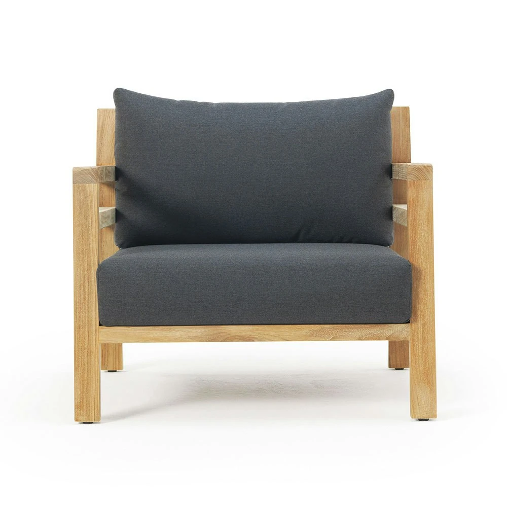 Costes Lounge Chair Cushion, Black Stone 5 Costes Lounge Chair Cushion, Black Stone - Image 3