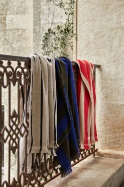 Ferm LIVING Alee Beach Towel, Red / Light Camel -Sagaform Shop ferm living alee beach towel 3