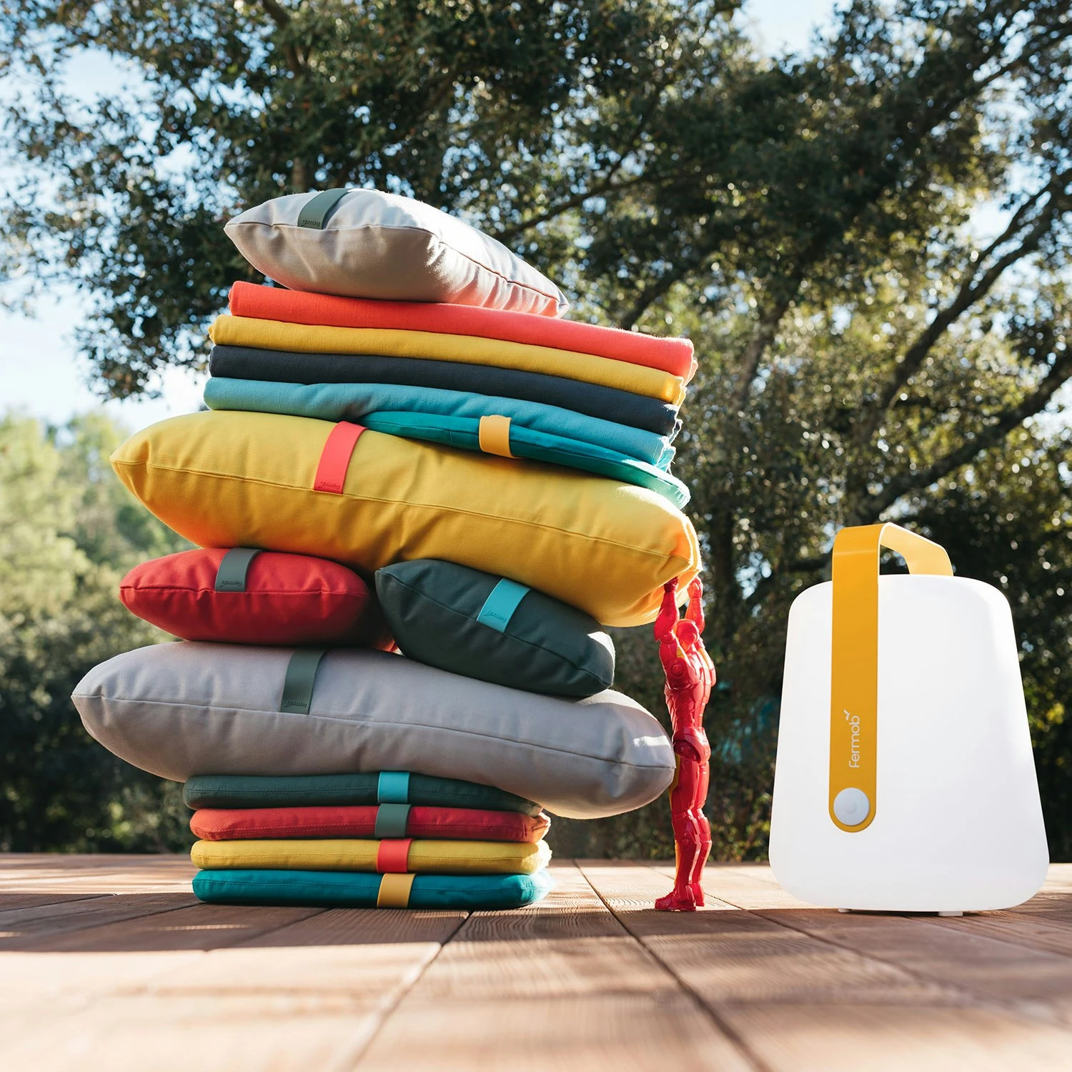 Color Mix Outdoor Cushion, Twine 5 Color Mix Outdoor Cushion, Twine - Image 3