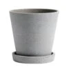 Hay Flowerpot With Saucer Grey, Ø14 Cm M -Sagaform Shop hay flowerpot pot with saucer grey 8