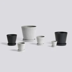 Hay Flowerpot With Saucer Black, Ø11 Cm S -Sagaform Shop hay flowerpot with saucer black 4 1