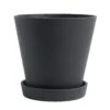 Hay Flowerpot With Saucer Black, Ø21.5 Cm XL -Sagaform Shop hay flowerpot with saucer black 9