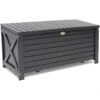 Läckö Outdoor Cushion Storage, Black 134x59x64 Cm -Sagaform Shop hillerstorp lacko dynlada svart 0