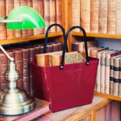 Hinza Bag Green Plastic Bordeaux, Small -Sagaform Shop hinza hinza bag green plastic bordeaux 3