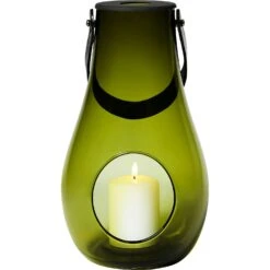 Holmegaard Design With Light Lantern Olive, H29 Cm -Sagaform Shop holmegaard dwl lantern olive 13