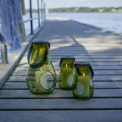 Holmegaard Design With Light Lantern Olive, H25 Cm -Sagaform Shop holmegaard dwl lantern olive 3