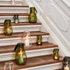 Holmegaard Design With Light Lantern Olive, H25 Cm -Sagaform Shop holmegaard dwl lantern olive 4