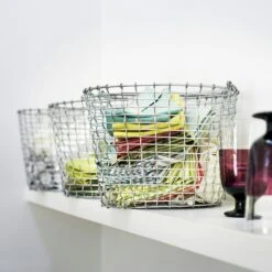 Korbo Bucket 16 Basket, Galvanized -Sagaform Shop korbo bucket basket galvanized 2