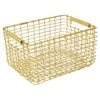 Korbo Rectangular 15 Basket, Brass -Sagaform Shop korbo rectangular basket brass 0