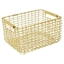 Korbo Rectangular 15 Basket, Brass