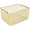 Korbo Rectangular 19 Basket, Brass -Sagaform Shop korbo rectangular basket brass 5
