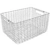 Korbo Rectangular 23 Basket, Galvanised -Sagaform Shop korbo rectangular basket galvanised 6