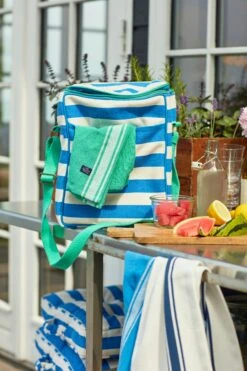 Lexington Striped Recycled Cotton Canvas Cooler Bag -Sagaform Shop lexington striped recycled cotton canvas cooler bag 0