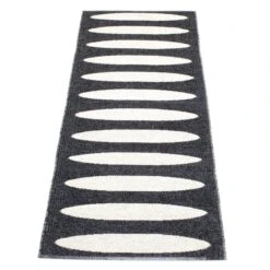 Ella Rug 70x225 Cm, Black/Vanilla