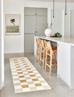 Pix Rug Beige / Vanilla / Ochre, 70x160 Cm -Sagaform Shop pappelina pix rug beige vanilla ochre 1 1