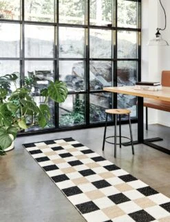 Pix Rug Black / Vanilla / Beige, 70x300 Cm -Sagaform Shop pappelina pix rug black vanilla beige 0