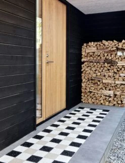 Pix Rug Black / Vanilla / Beige, 70x300 Cm -Sagaform Shop pappelina pix rug black vanilla beige 1