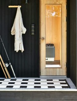 Pix Rug Black / Vanilla / Beige, 70x300 Cm -Sagaform Shop pappelina pix rug black vanilla beige 2