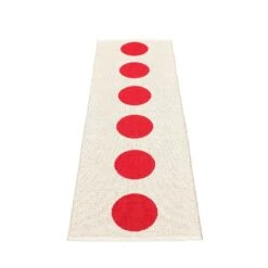 Vera Rug 70x150 Cm, Red/Vanilla -Sagaform Shop pappelina vera rug red vanilla 4