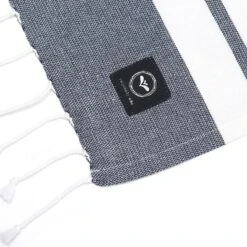 Alma Hamam Bath Sheet 80x180 Cm, Blue 7 Alma Hamam Bath Sheet 80x180 Cm, Blue -Sagaform Shop recycled by wille badlakan hamam alma 80x180cm orange vit 10