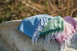 Kochi Hamam Bath Sheet 80x180 Cm, Blue 7 Kochi Hamam Bath Sheet 80x180 Cm, Blue -Sagaform Shop recycled by wille badlakan hamam kochi 80x180 cm bla r bla 10