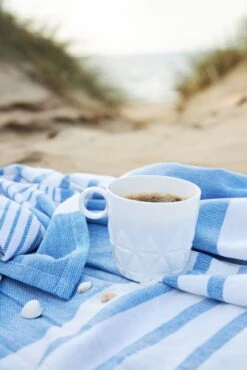 Sagaform Ella Hamam Towel 145x250 Cm, Blue -Sagaform Shop sagaform ella hamam 145x250 cm 6