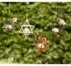 Suet Ball Feeder Star, Red -Sagaform Shop wildlife garden suet ball feeder star 6 1